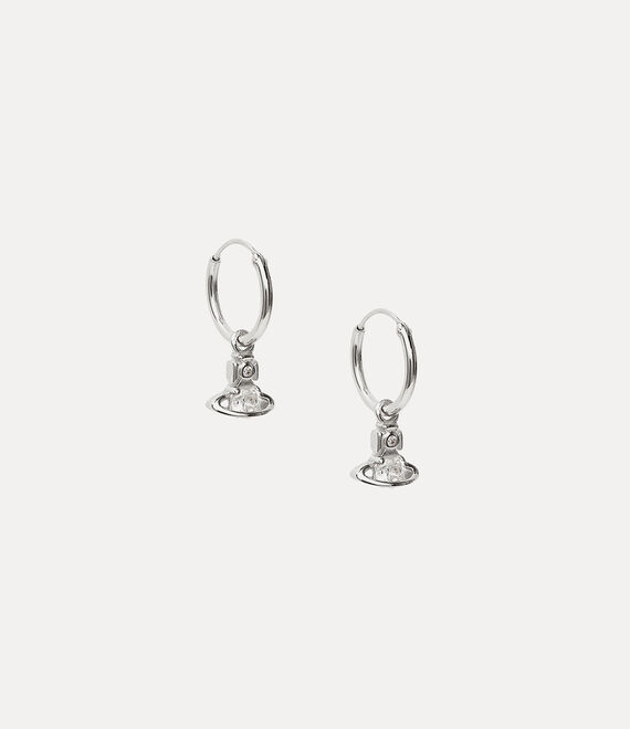 Vivienne Westwood Nina Sparkle Earrings in PLATINUM/WHITE CZ